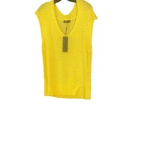 Yellow Knit Sweater Vest